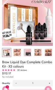 Brow Liquid Dye Complete Combo Kit - X5 colours - ,